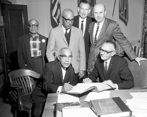 Swearing in, Los Angeles, 1963