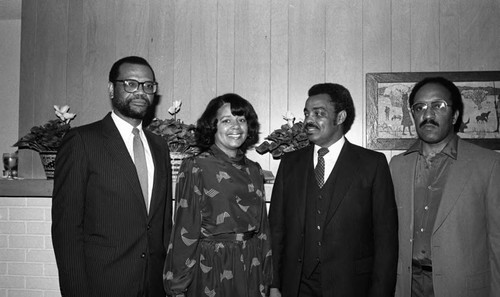 Physician Association members posing together, Los Angeles, 1983