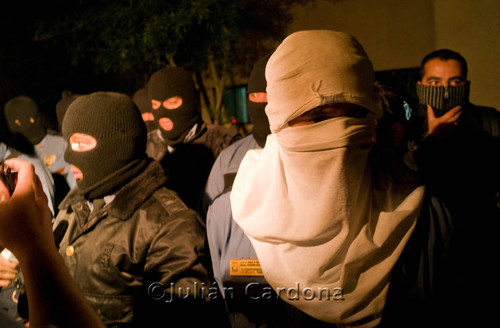 Police protest, Juárez, 2008