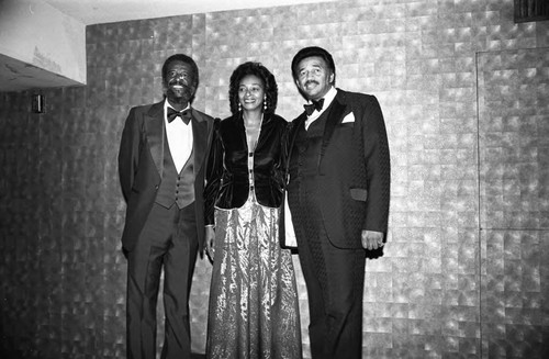 Wally Amos and Geraldine Green posing together at the NAACP Image Awards, Los Angeles, 1981