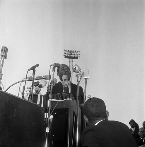 Dr. King, Freedom Rally, Wrigley Field, Los Angeles, 1963