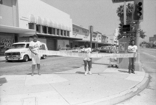 Crenshaw neighborhood protest, Los Angeles, 1986