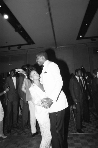 Magic Johnson dancing at his birthday party, Los Angeles, 1985