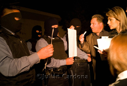 Police protest, Juárez, 2008