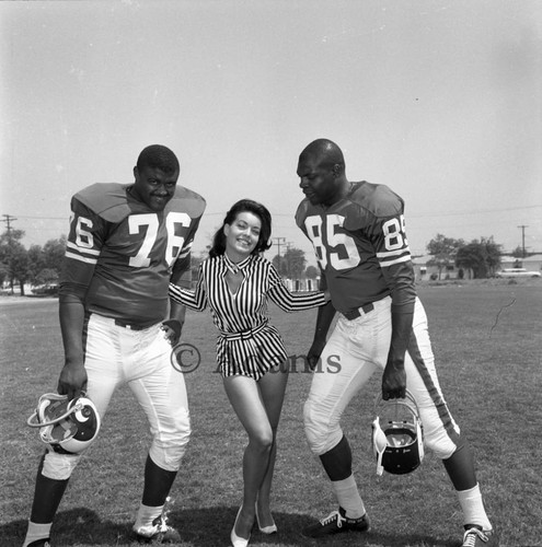 Rams football players, Los Angeles, 1964