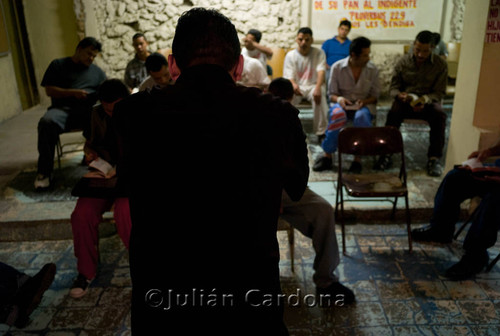 Preaching at the Rehab center, Juárez, 2008