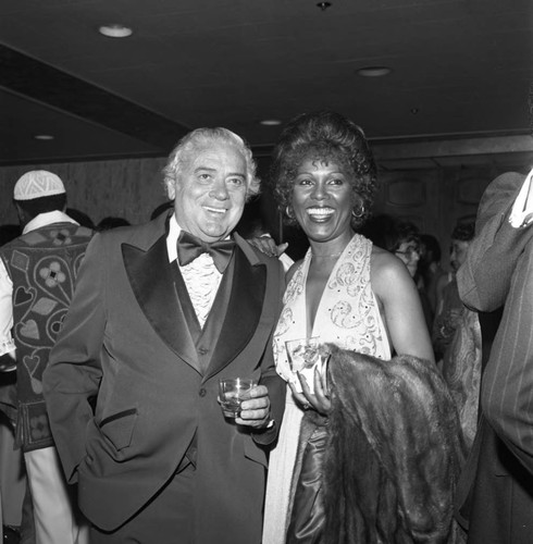 Ja'Net DuBois posing with an unidentified man at the NAACP Image Awards, Los Angeles, 1978
