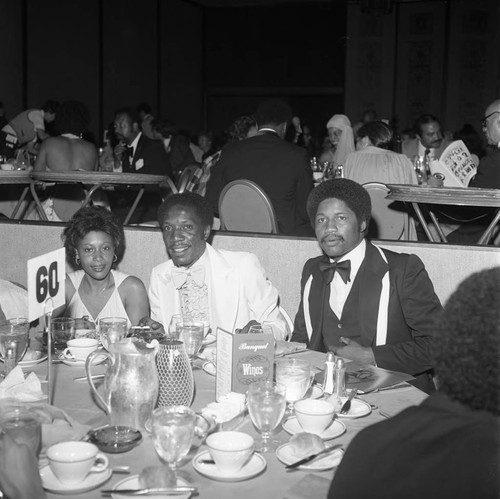 Otis Day posing with others during the NAACP Image Awards, Los Angeles, 1978