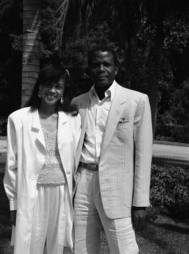 Sydney Poitier and Wife, Los Angeles, 1986