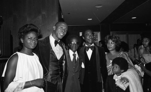 Louis Gossett, Jr. posing with Glynn Turman and Aretha Franklin, Los Angeles, 1978