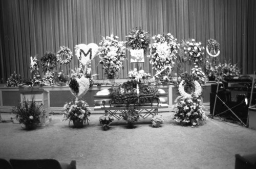 Marvin Gaye's Funeral Service, Los Angeles, 1984