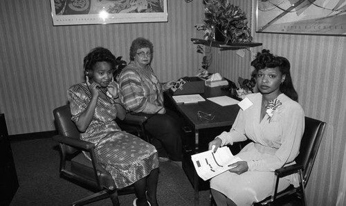 Dotson Medical Corporation health care screening participants posing together, Los Angeles, 1984