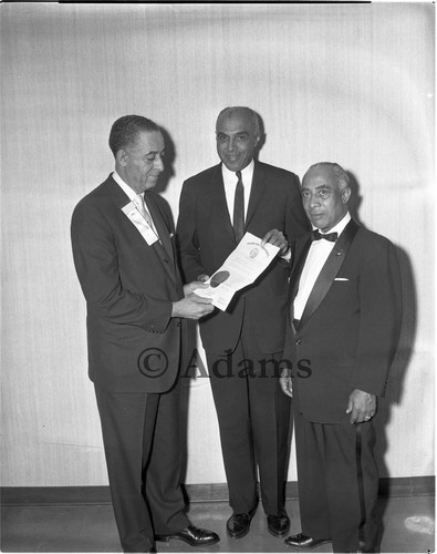 Gilbert Lindsay and two men, Los Angeles, 1963