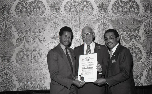 Edward Atkinson award presentation, Los Angeles, 1983