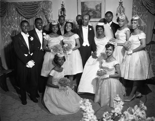 Bridal party, Los Angeles, 1962