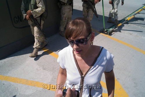 Woman/reporter, Juárez, 2008