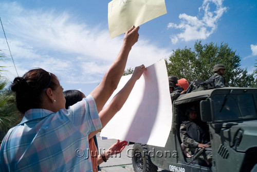 anti-Military protest, Juárez, 2008