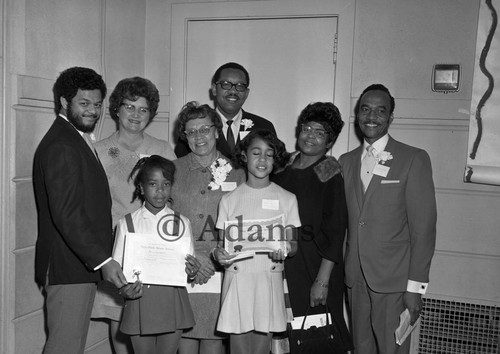 Sixty-first Street School receives awards, Los Angeles, 1970