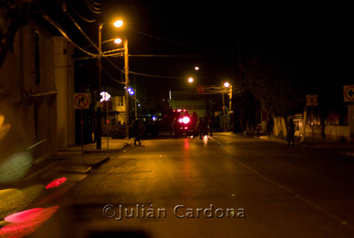 Military stopping police, Juárez, 2008