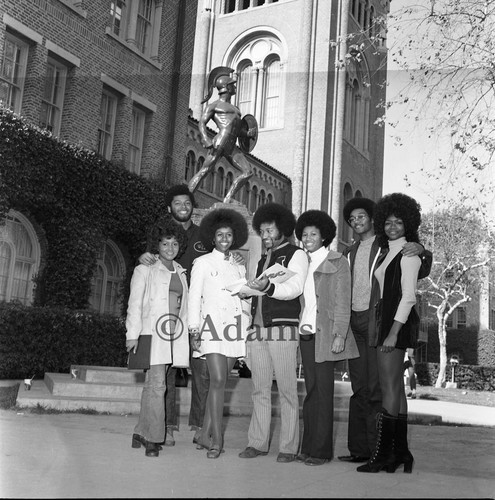 Group of USC students, Los Angeles, 1972