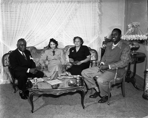 Men and women seated, Los Angeles, 1948