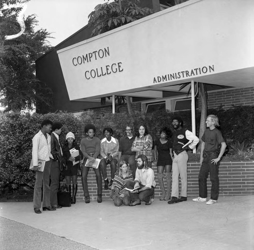 Students at Compton College, Los Angeles, 1972