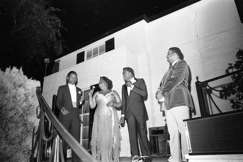 Linda Hopkins performing at the McClaney annual party, Los Angeles, 1983