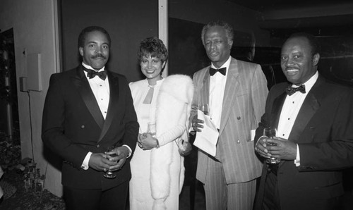 Actors and others posing together during a special event, Los Angeles, 1981