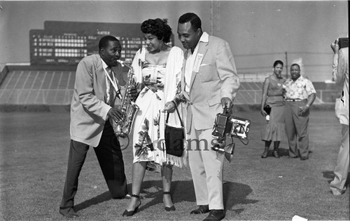 Louis Jordan playing for Harry Adams during the Cavalcade of Jazz, Los Angeles, 1956