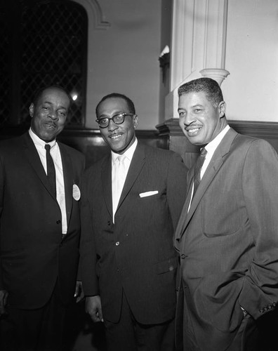 Reverend H.H. Brookins at recall meeting, Los Angeles, 1961