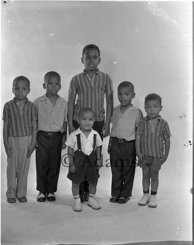 Young boys pose for a photo, Los Angeles, ca. 1957