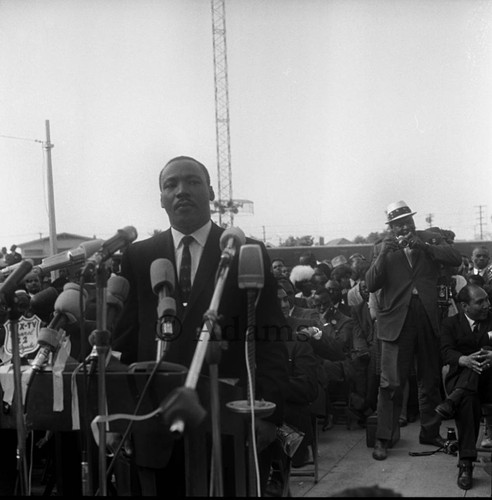 Dr. King, Freedom Rally, Wrigley Field, Los Angeles, 1963