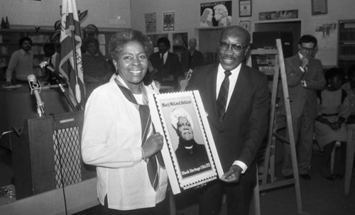 Mary McLeod Bethune commemorative stamp celebration, Los Angeles, 1985