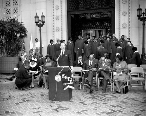 Negro History week at City Hall, Los Angeles, 1963