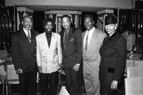 National Newspapers Publishers Association convention attendees posing together, Los Angeles, 1993