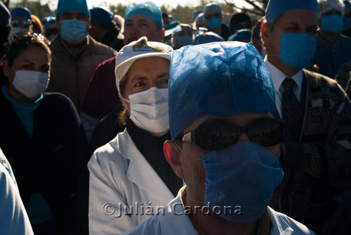 Medical demonstration, Juárez, 2008