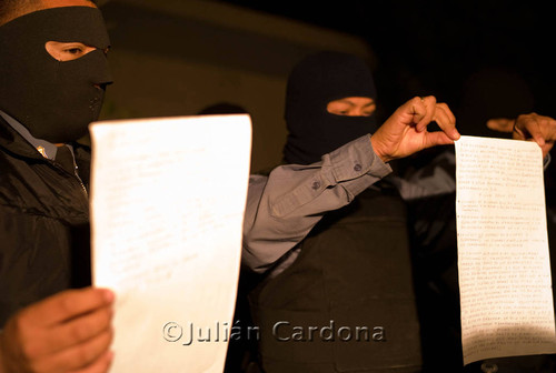 Police protest, Juárez, 2008