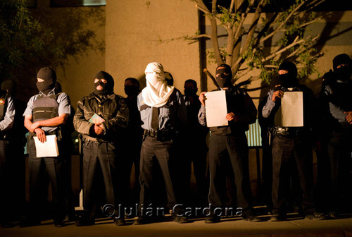 Police protest, Juárez, 2008