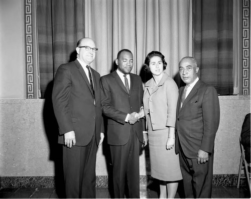 Gilbert Lindsay at city council meeting; Los Angeles, 1963