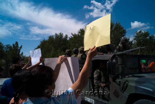 anti-Military protest, Juárez, 2008