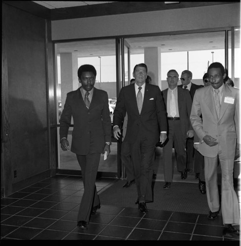 Melvin Bradley and Ronald Reagan, Los Angeles, 1973