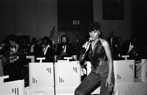 Kellee Patterson performing at the 10th Annual Cal-Pac Scholarship Fund banquet, Los Angeles, 1983