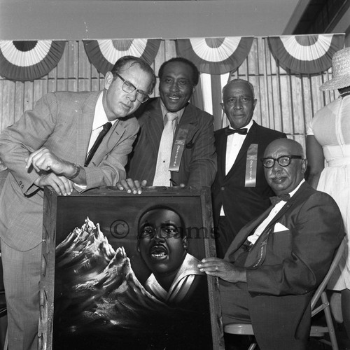 Dr. Martin Luther King Hospital cornerstone laying, Los Angeles, 1971