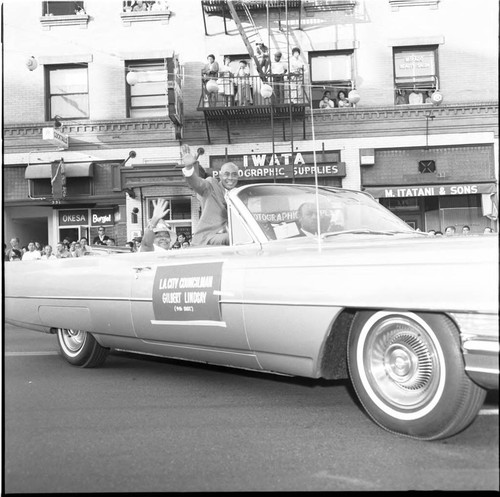 Gilbert Lindsay at Nisei Parade, Los Angeles, 1966