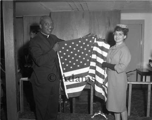 AME pastor and woman, Los Angeles, 1964