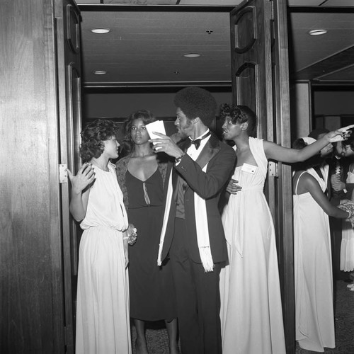 Lawrence Hilton-Jacobs and others arriving at the NAACP Image Awards, Los Angeles, 1978