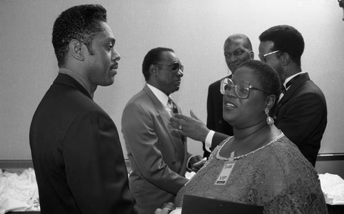 Guests attending the 26th Annual NAACP Image Awards VIP party, Pasadena, California, 1994