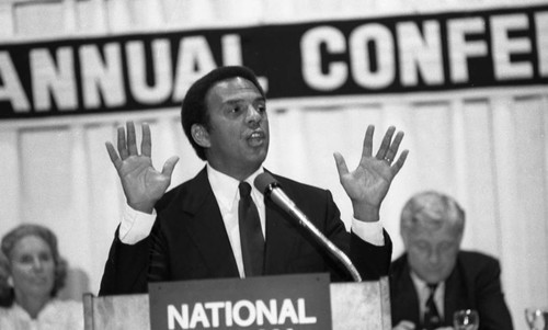 Andrew Young, 72nd Annual Urban League Convention, Los Angeles, 1982