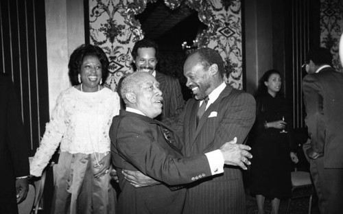 Testimonial to pioneer black historical achievement dinner at the Beverly Hilton, Los Angeles, 1981