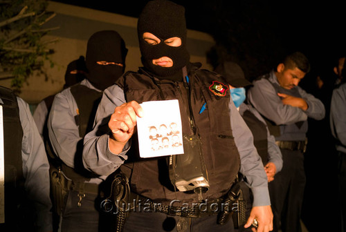 Police protest, Juárez, 2008